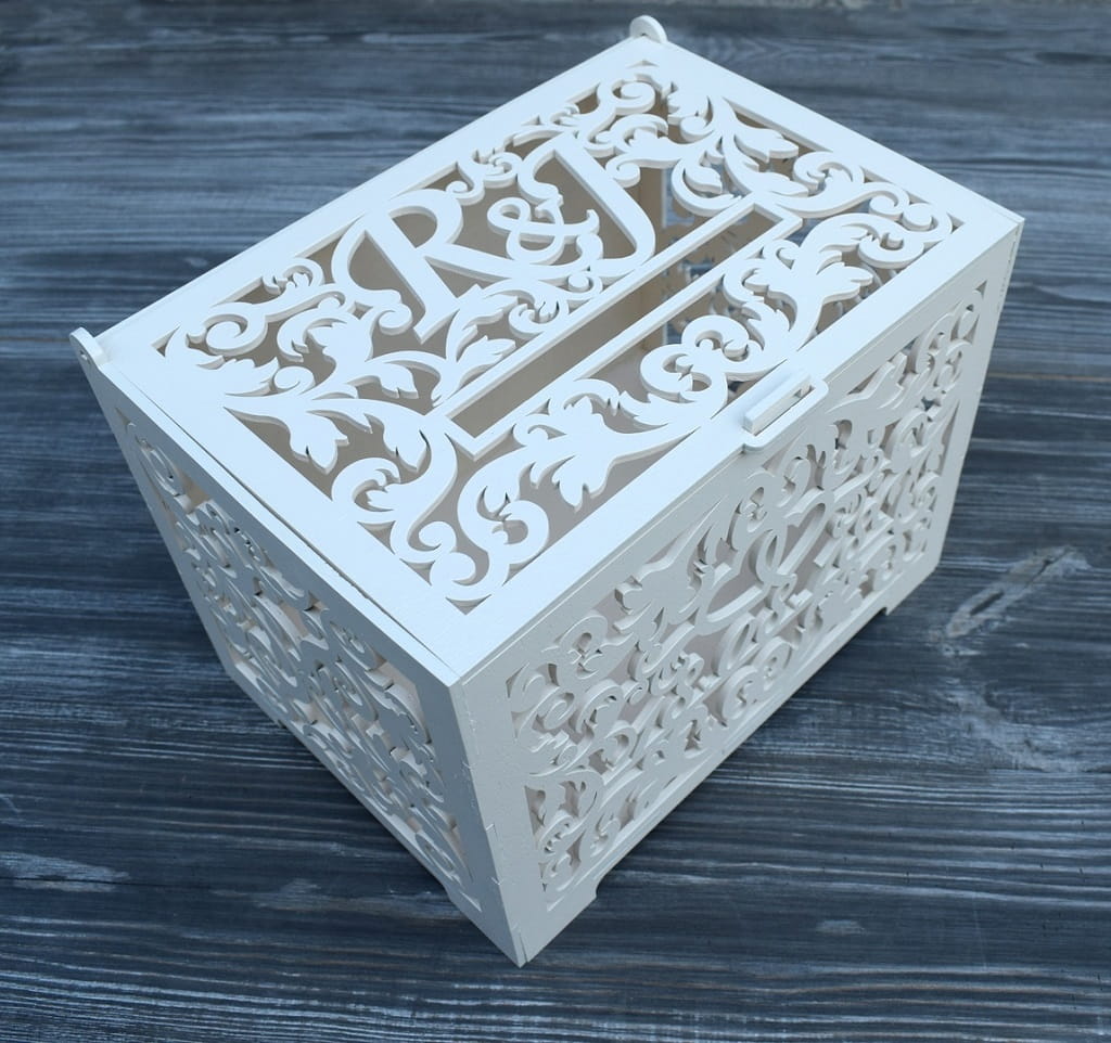 Laser Cut Personalized Decorative Wedding Card Box