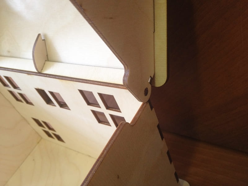 Laser Cut Wooden House Wedding Envelope Box