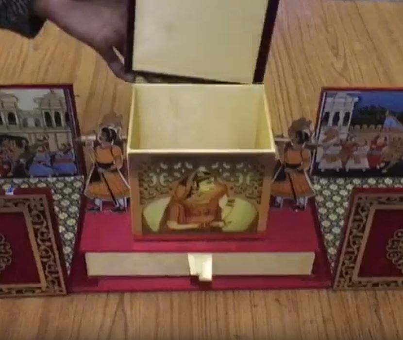 Laser Cut Wooden Luxury Wedding Invitation Box