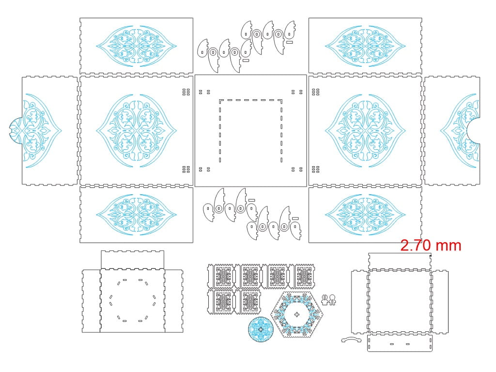 Laser Cut Wooden Luxury Wedding Invitation Box