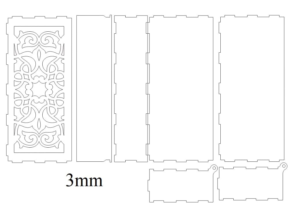 Laser Cut Acrylic Box with Decorative Lid