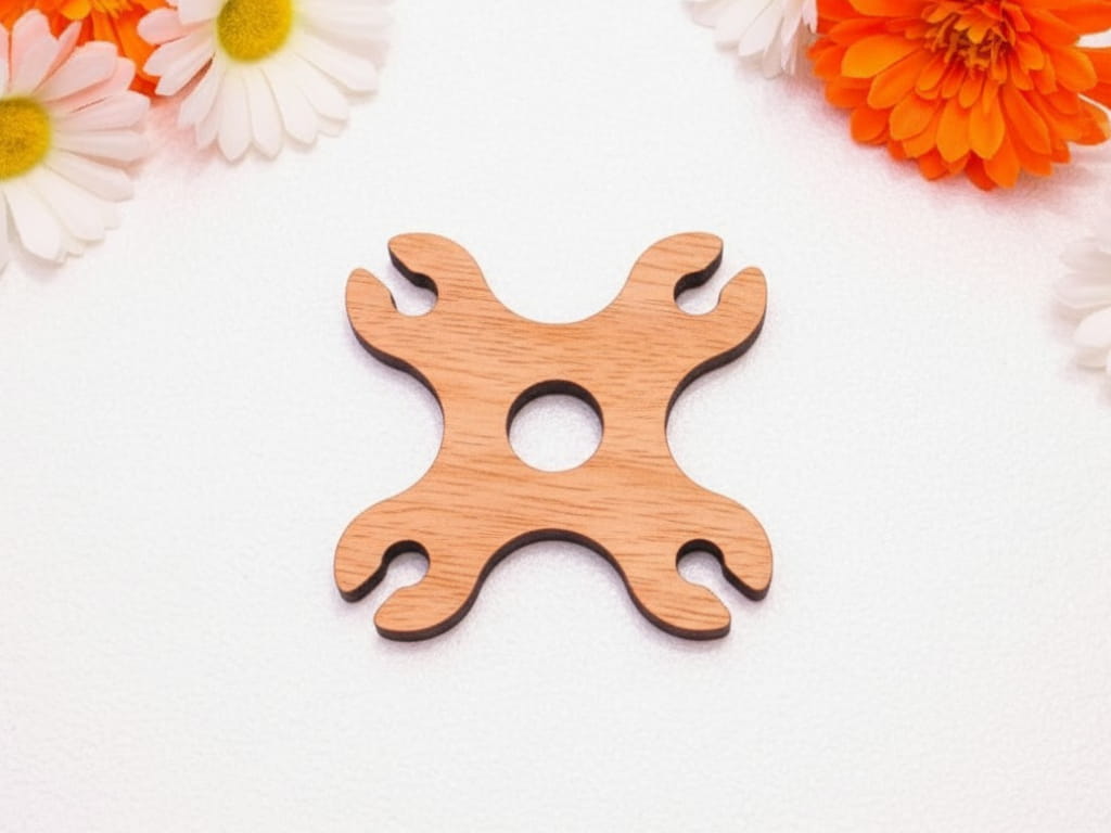 Laser Cut Wooden Earphone Holder and Cable Organizer