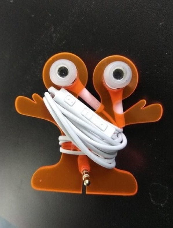 Laser Cut Cute Acrylic Tangle Free Earbud Holder