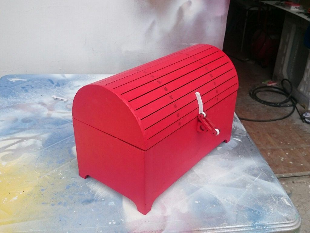 Laser Cut Treasure Chest with Rounded Lid Wooden Keepsake Box