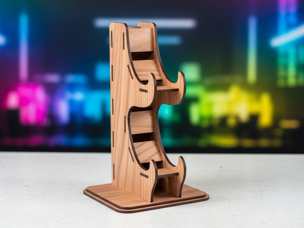 Laser Cut 2 Controllers and Headphone Holder Stand