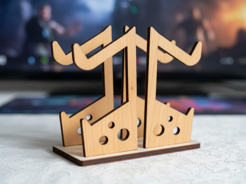 Laser Cut Wooden Multitier Controller Display Stand