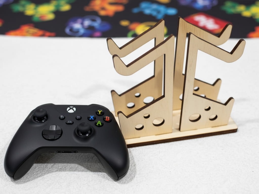 Laser Cut Wooden Multitier Controller Display Stand