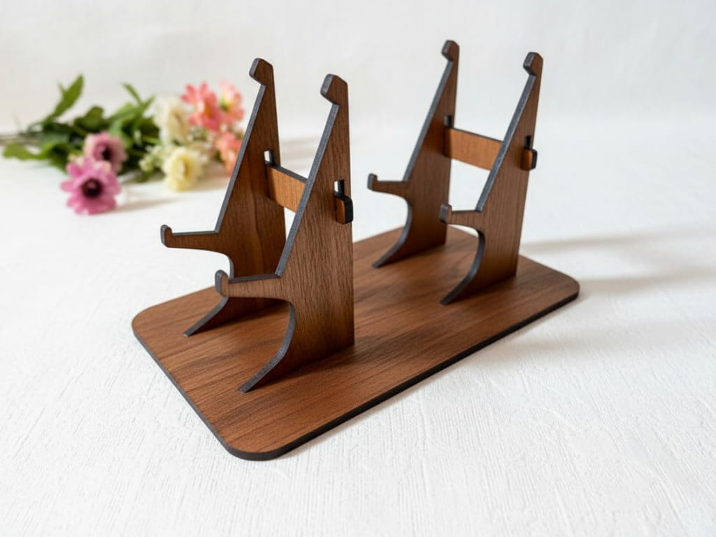 Laser Cut Wooden Double Xbox Controller Stand