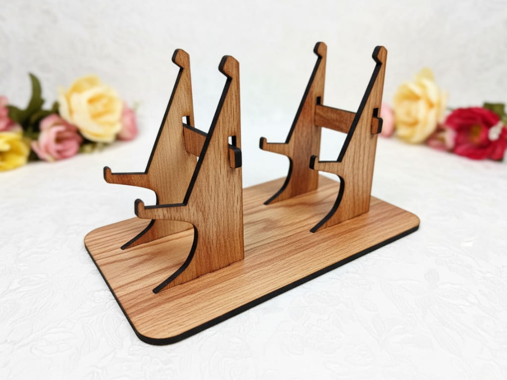 Laser Cut Wooden Double Xbox Controller Stand