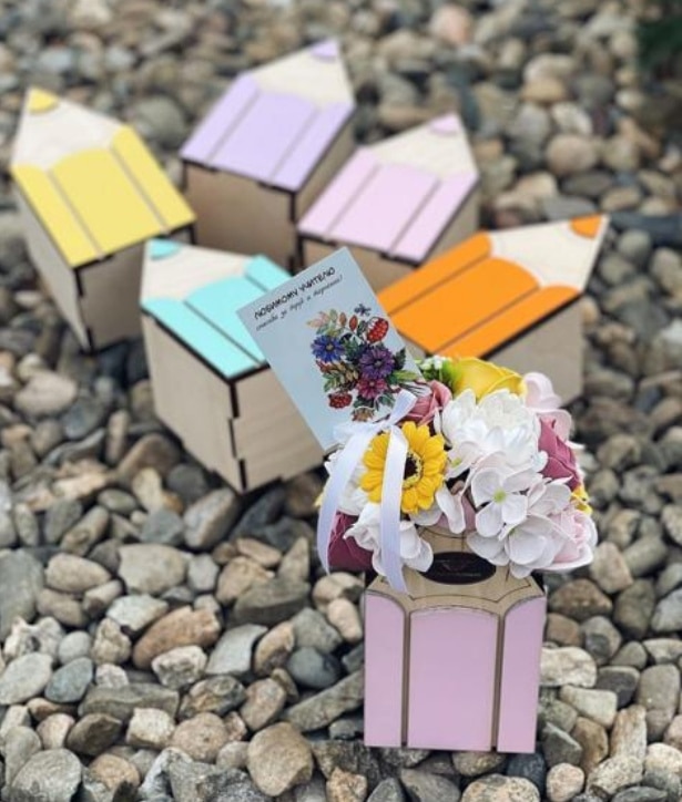 Laser Cut Pencil Shaped Gift Box Plywood 3mm