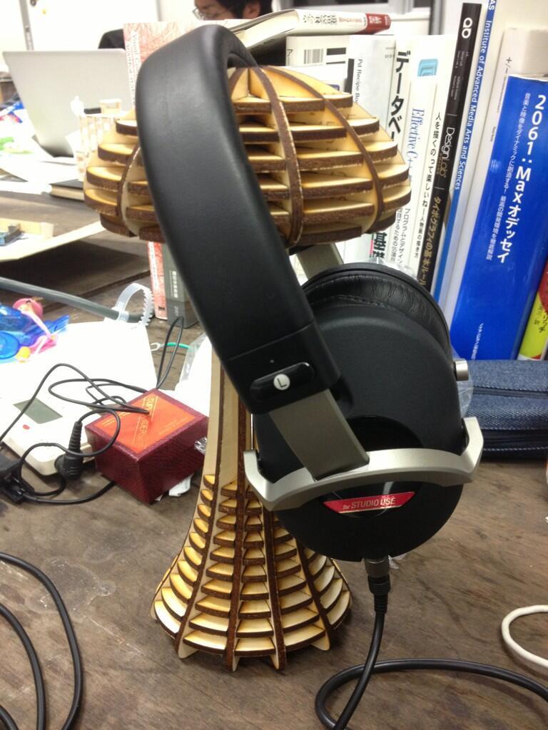 Laser Cut Wooden Mushroom Headphone Holder