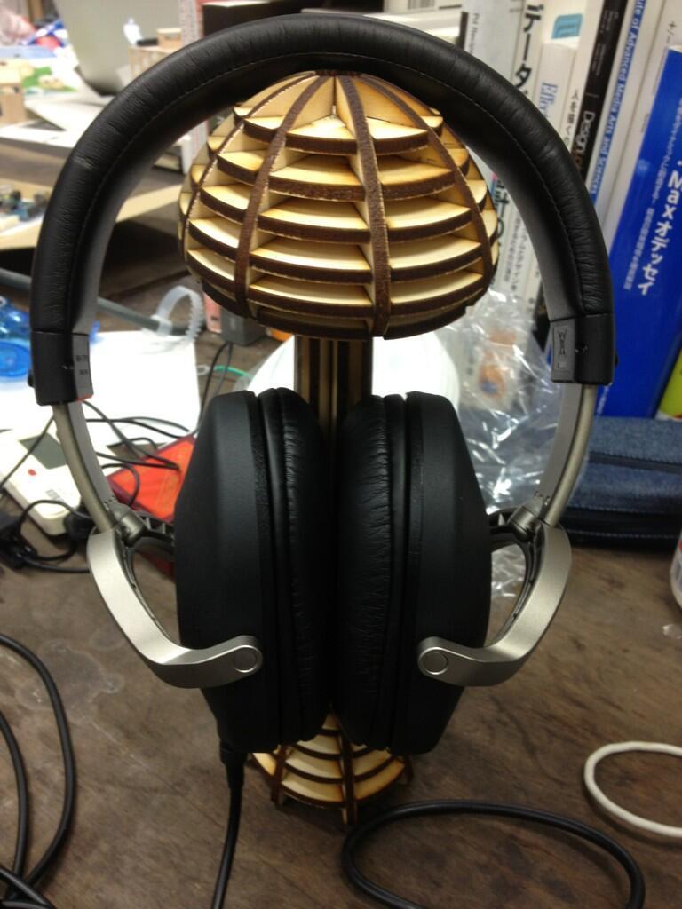 Laser Cut Wooden Mushroom Headphone Stand