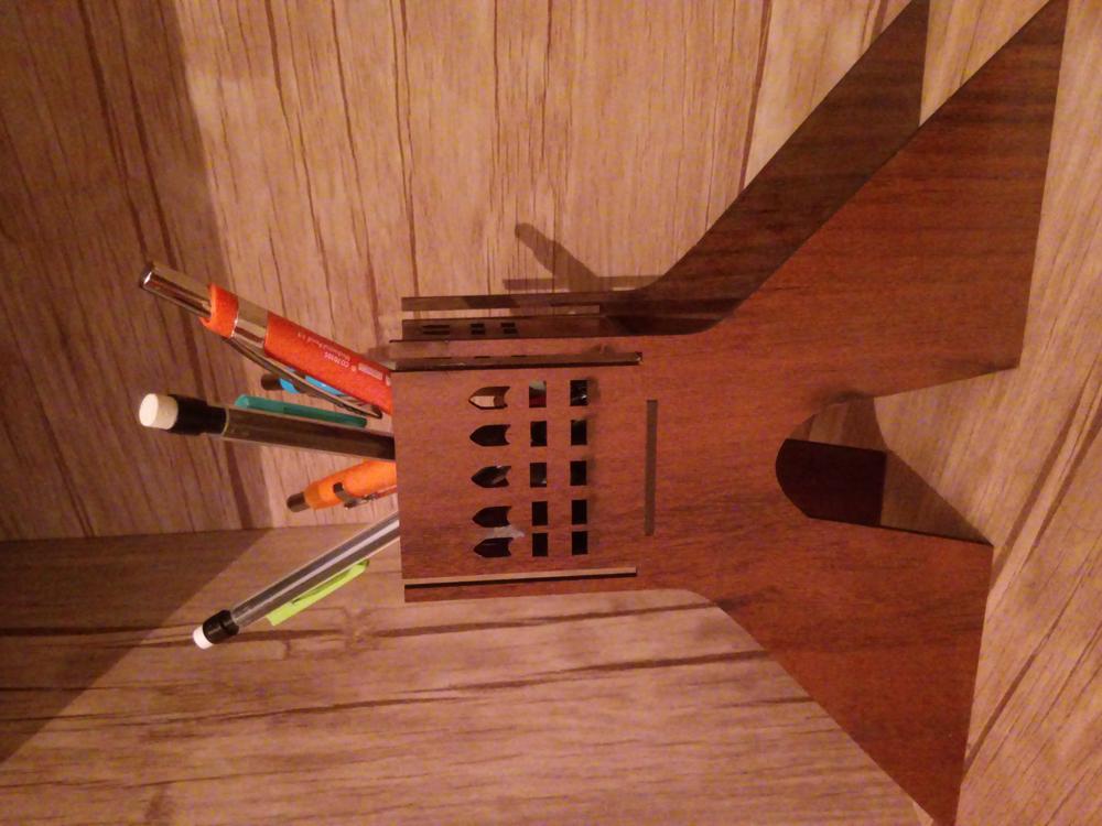 Laser Cut Wooden Azadi Tower Pencil Holder