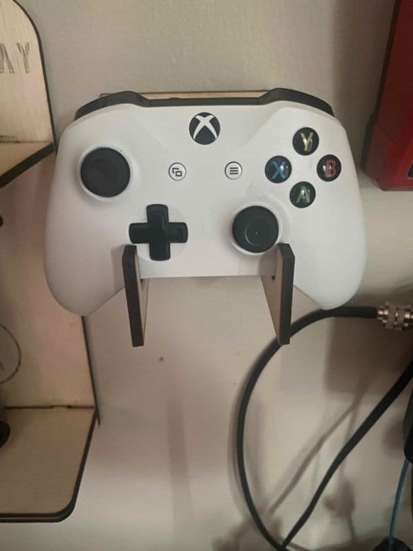 Laser Cut Wall Mounted Game Controller Holder
