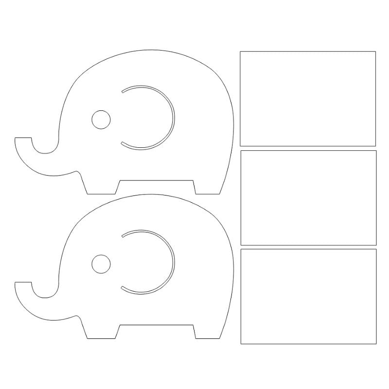 Laser Cut Elephant Multifunctional Desk Organizer