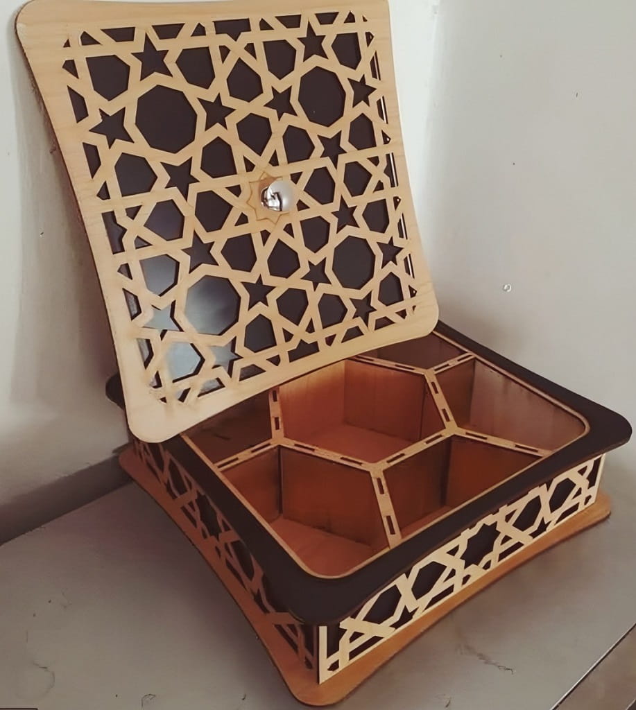 Laser Cut Wooden Dry Fruits and Nuts Gift Box