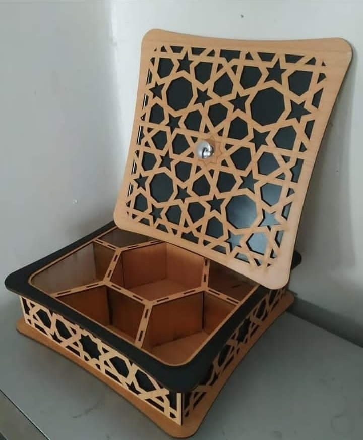 Laser Cut Wooden Dry Fruits and Nuts Gift Box