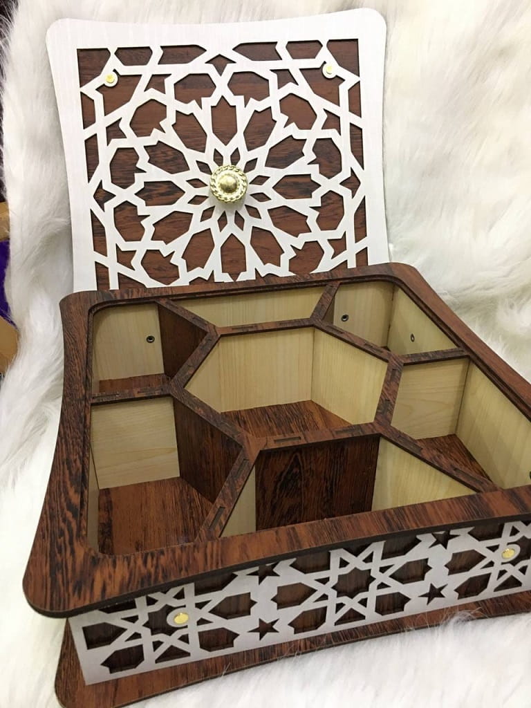 Laser Cut Wooden Dry Fruits and Nuts Gift Box