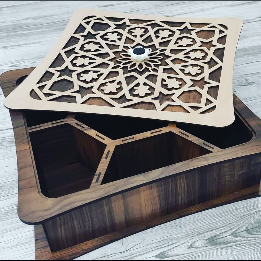 Laser Cut Wooden Dry Fruits and Nuts Gift Box