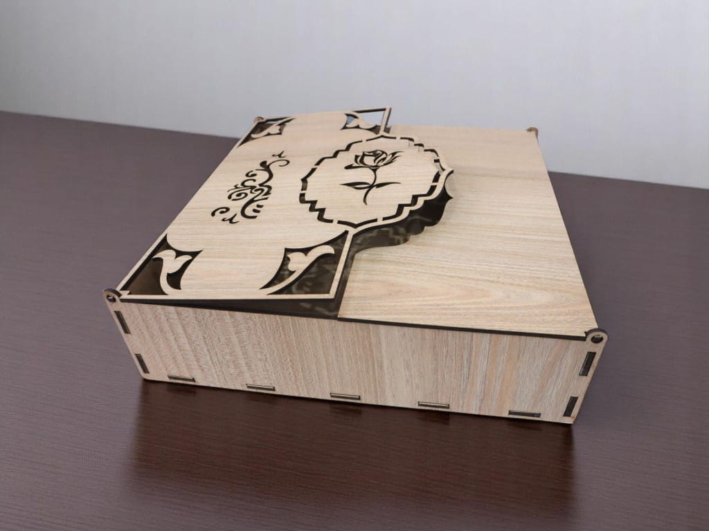 Laser Cut Candy Box Wooden Eid Gift Box