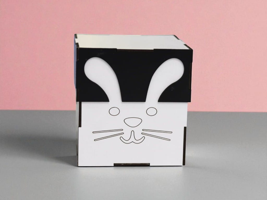 Laser Cut Wooden Bunny Gift Box