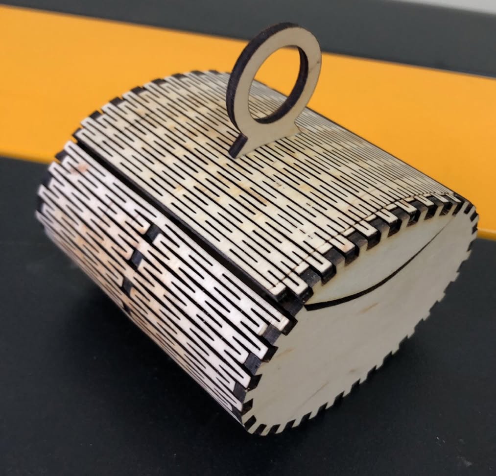 Laser Cut Unique Living Hinge Gift Box