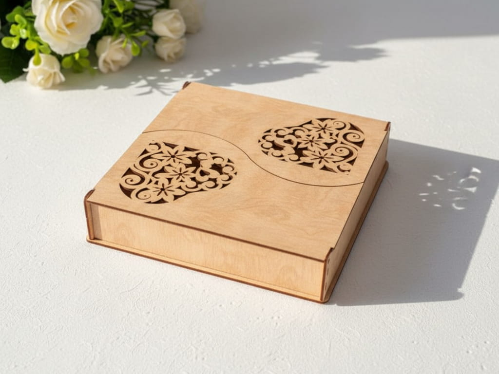 Laser Cut Wooden Love Gift Box