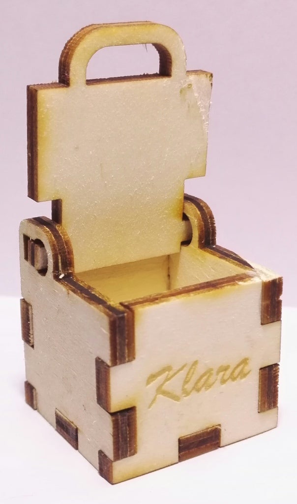 Laser Cut Wooden Mini Keepsake Jewelry Storage Box