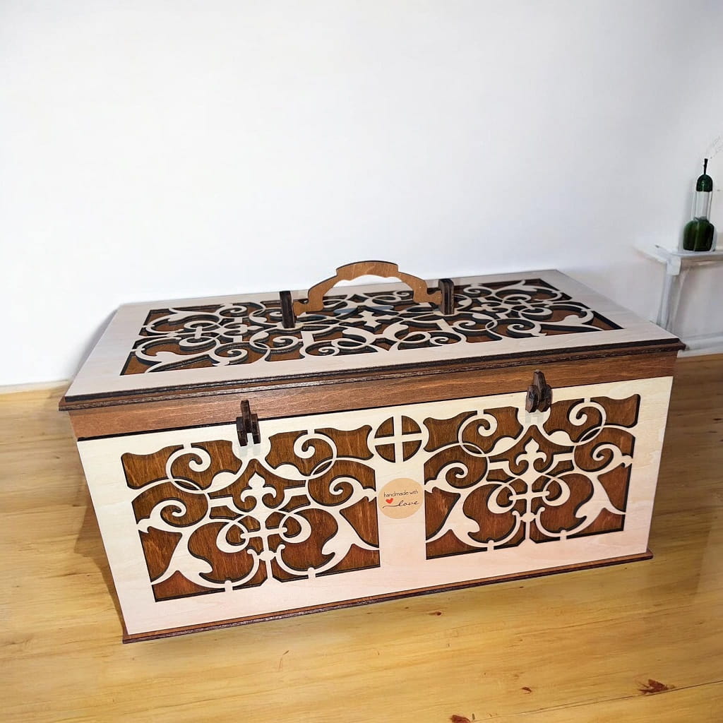 Laser Cut Intricate Wooden Keepsake Box
