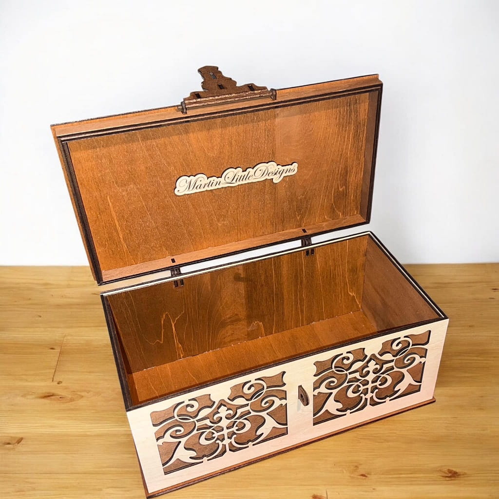 Laser Cut Intricate Wooden Keepsake Box