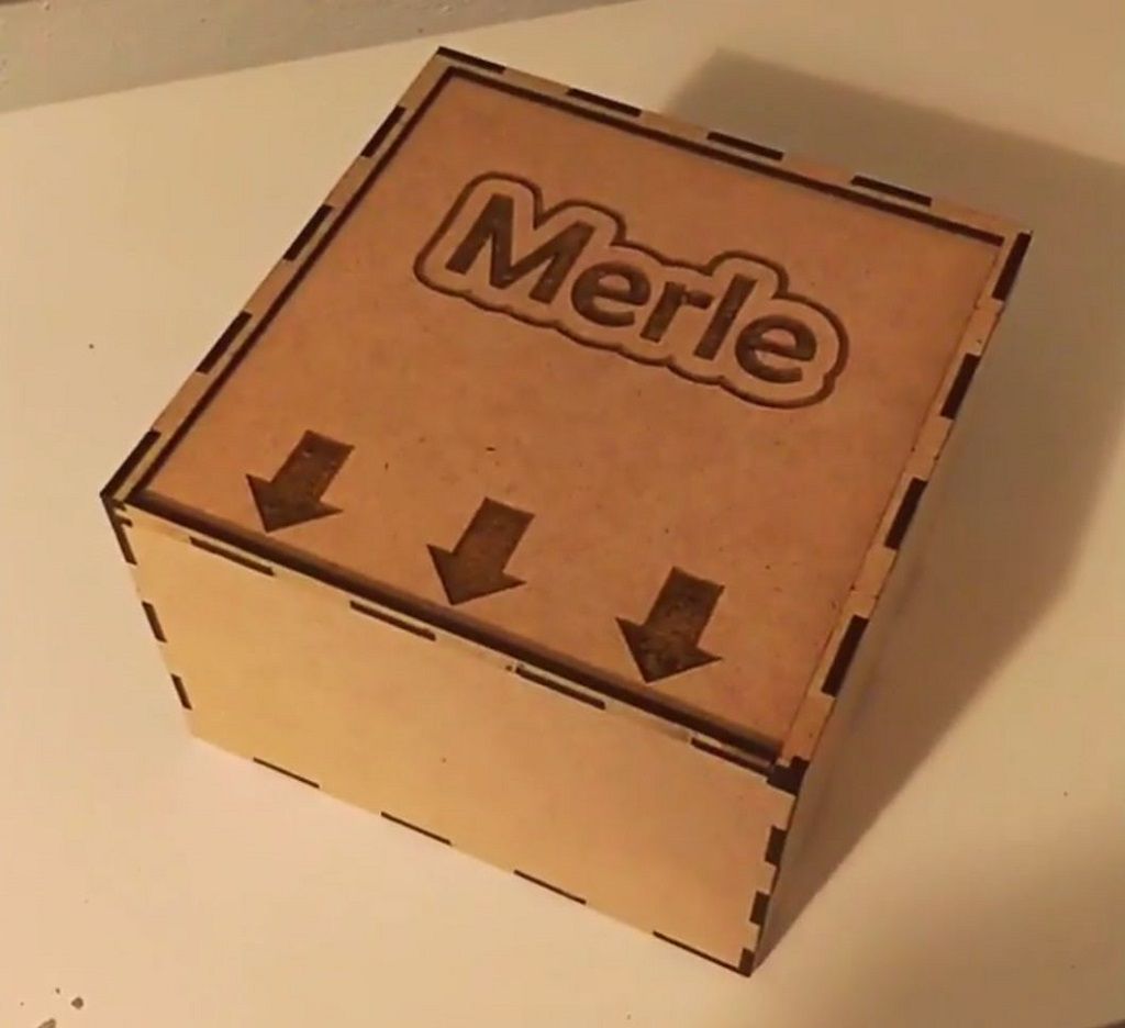 Laser Cut Wooden Storage Box with Sliding Lid