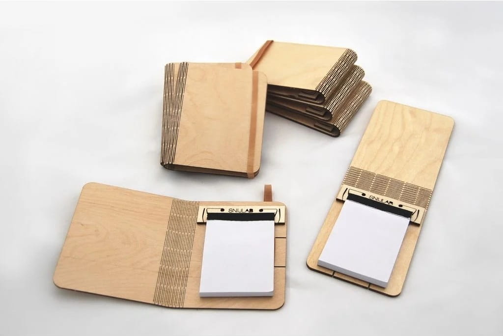 Laser Cut Folding Wood Booklet