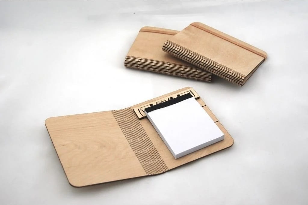 Laser Cut Folding Wood Booklet