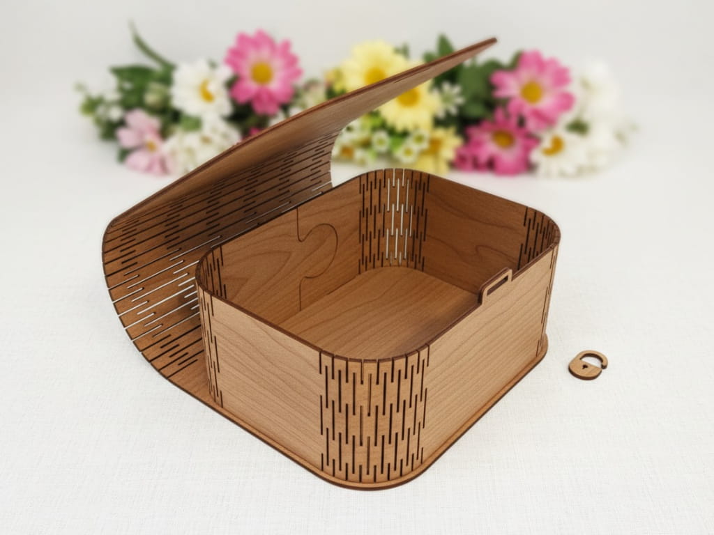 Laser Cut Living Hinge Keepsake Box
