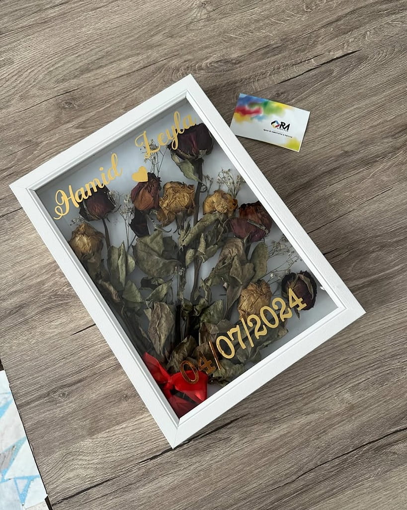 Laser Cut Bridal Bouquet Preservation Frame