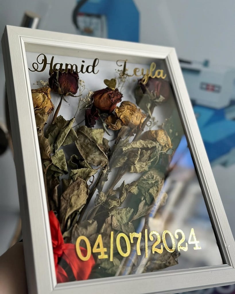 Laser Cut Bridal Bouquet Preservation Frame