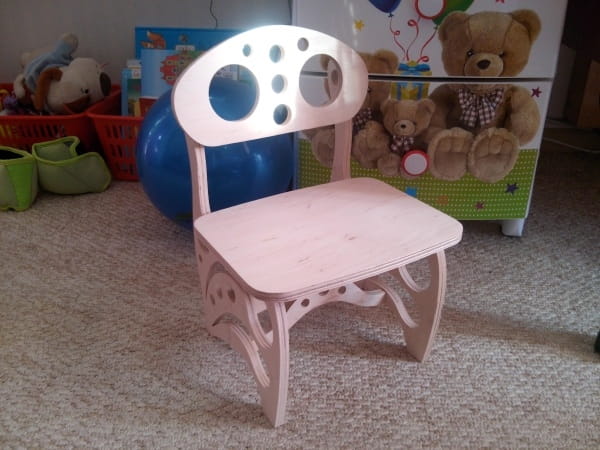 Laser Cut Wooden Toddler Chair Montessori Furniture