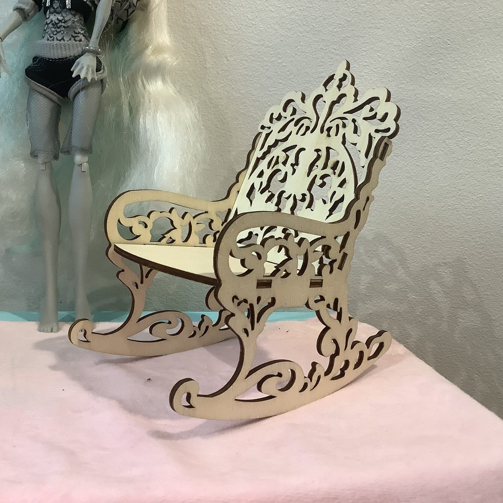 Laser Cut Decorative Miniature Rocking Chair