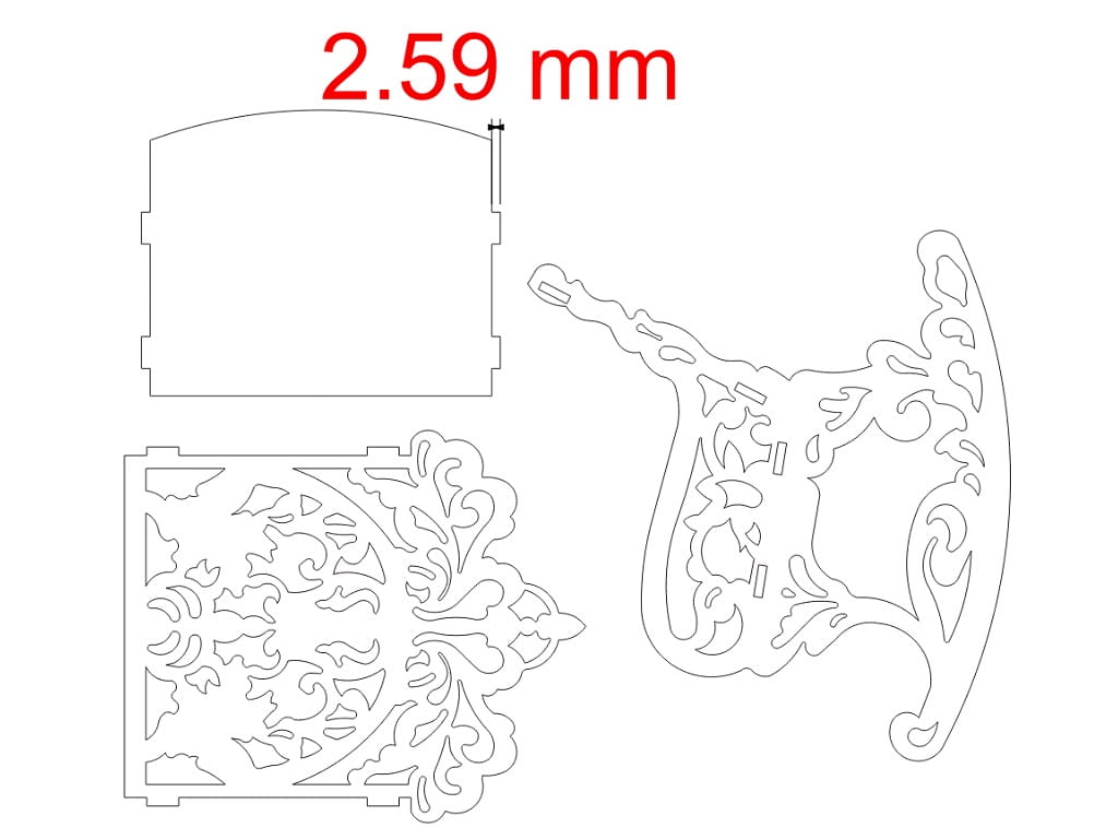 Laser Cut Decorative Miniature Rocking Chair