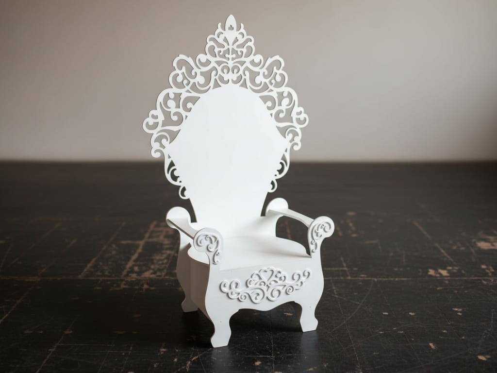 Laser Cut Wooden Birthday Party Throne Chair
