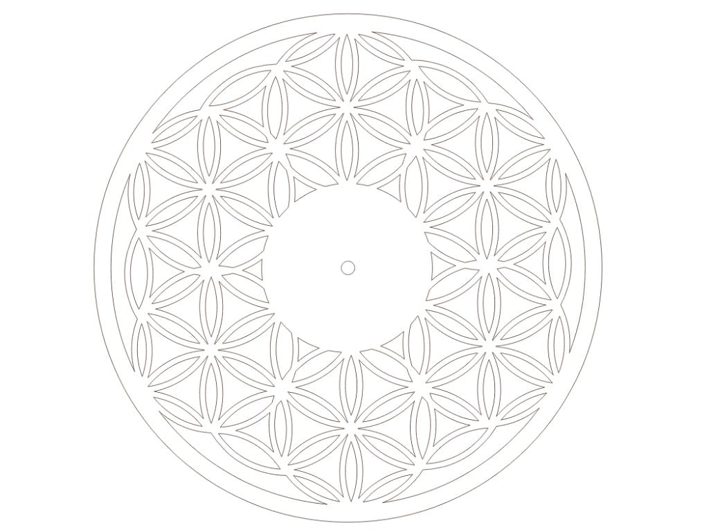 Laser Cut Flower of Life Geometric Wall Clock