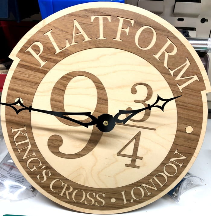 Laser Cut Harry Potter Platform Wall Clock