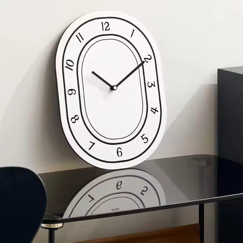 Laser Cut Elegant Oval Wall Clock