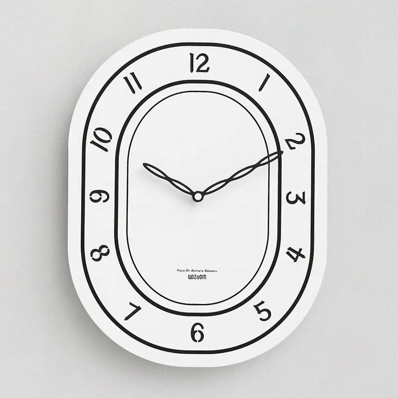 Laser Cut Elegant Oval Wall Clock