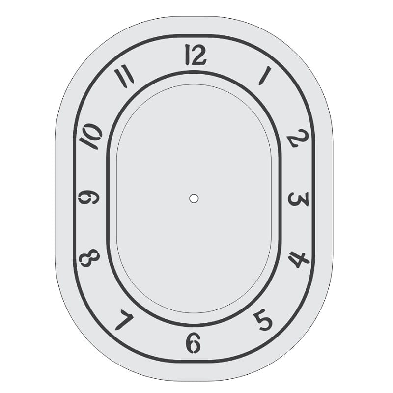 Laser Cut Elegant Oval Wall Clock