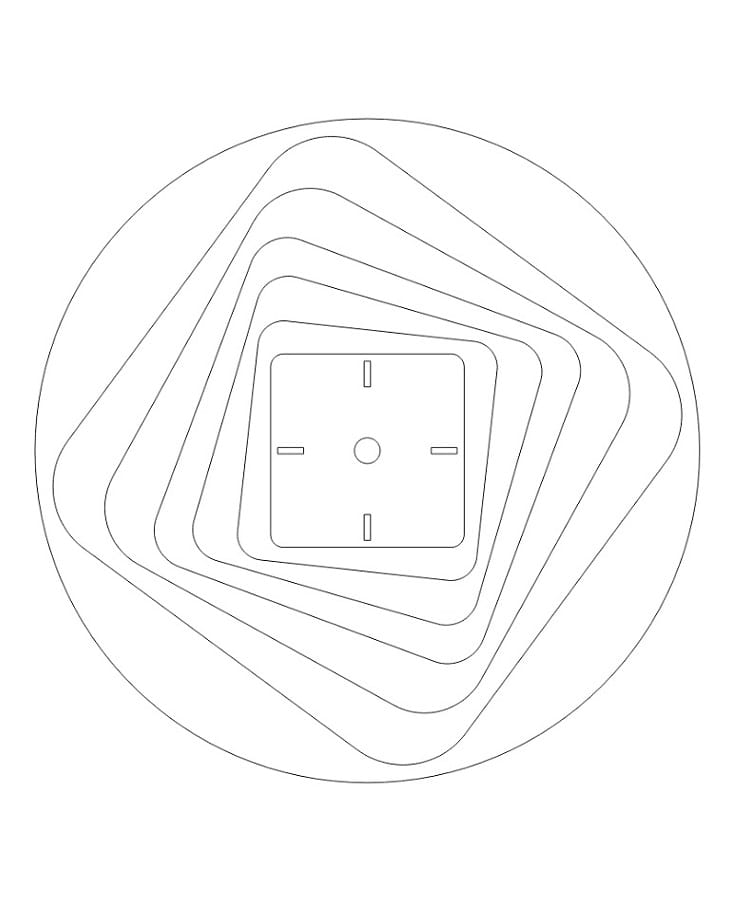 Laser Cut Layered Wood Wall Clock