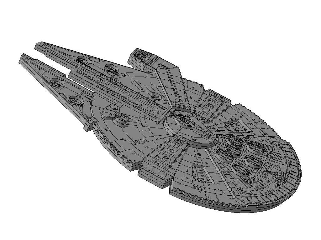 Laser Cut Millennium Falcon Clock