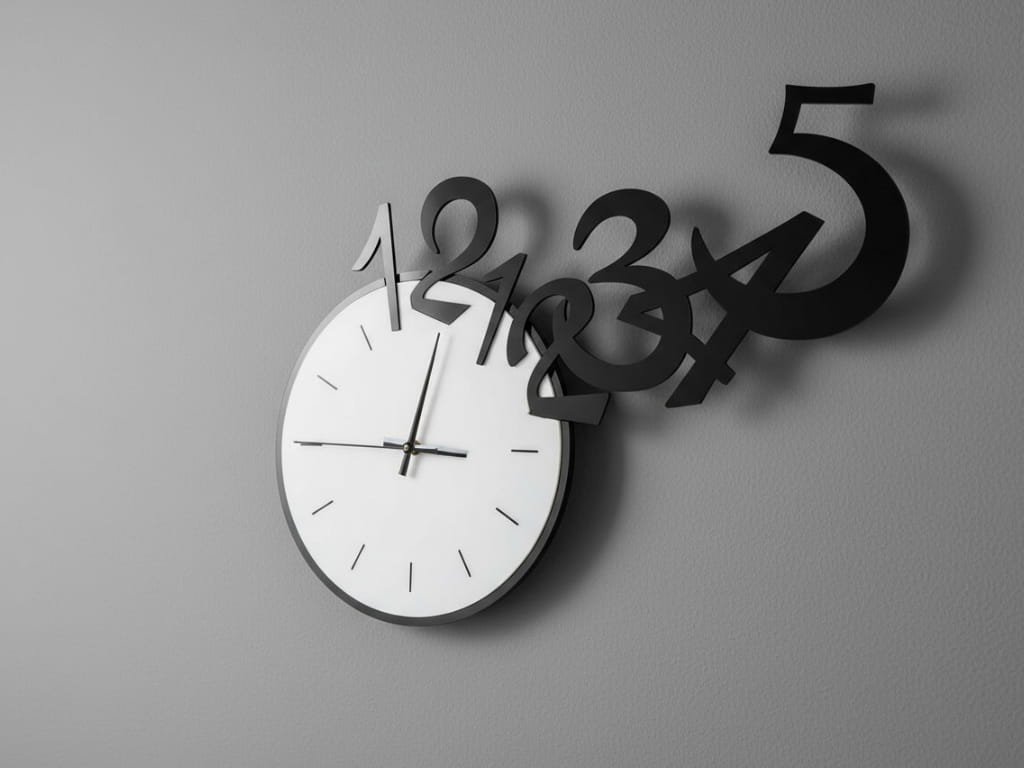 Laser Cut Jumping Out Numbers Wall Clock