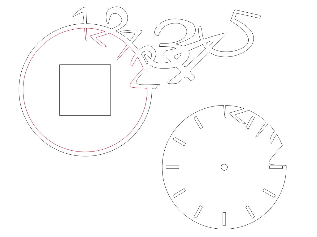 Laser Cut Jumping Out Numbers Wall Clock