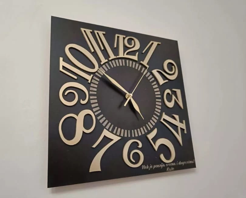 Laser Cut Modern Decorative Wall Clock